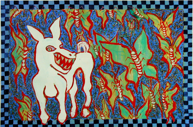 Corky's Nightmare 24 x 36 Gouache on WC Paper
