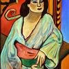 Algerian Woman 
 Homage to Matisse
 36 x 46
 Oil on Linen
 Collection of Jax & John Lowell